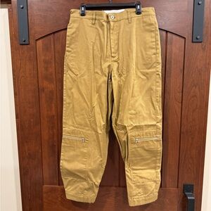 Men’s Jil Sander Tan Wide Leg Cargo 100% Cotton Pants